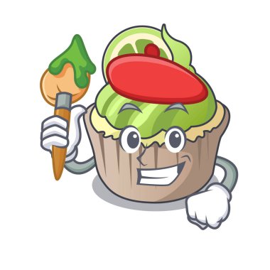 Sanatçı limon keki karakter karikatür