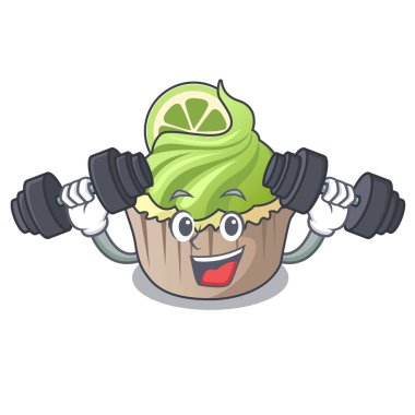 Fitness limon keki karakter karikatür
