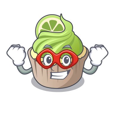 Süper kahraman limon keki karakter karikatür