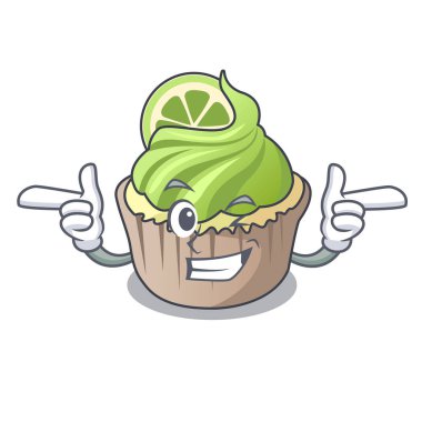 Limon keki karakter karikatür wink