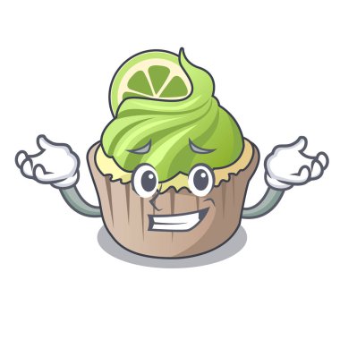 Sırıtan limon keki karakter karikatür