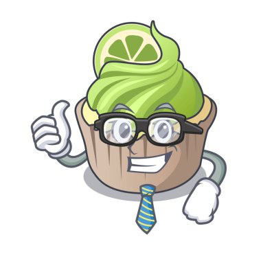 İşadamı limon keki karakter karikatür