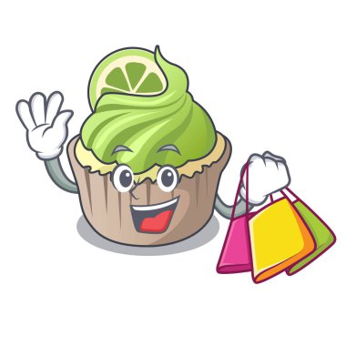 Limon keki karakter karikatür alışveriş