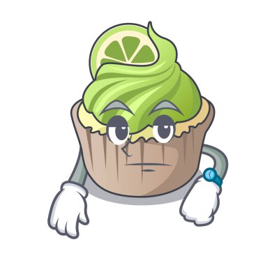 Bekleyen limon keki maskot çizgi film