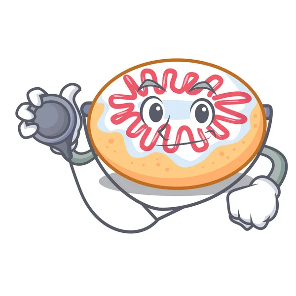 Doktor jöleli donut karakter karikatür