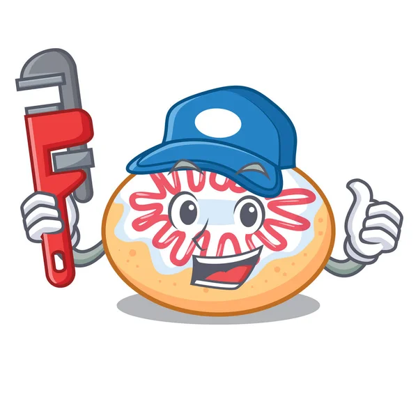 Tesisatçı jöleli donut maskot çizgi film
