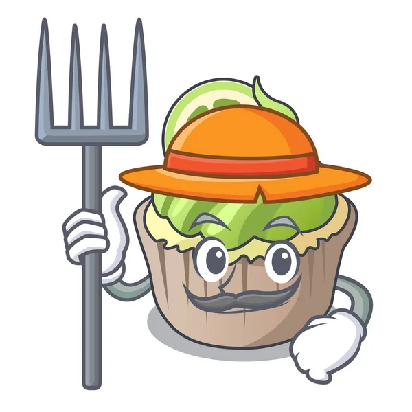 Çiftçi limon keki karakter karikatür