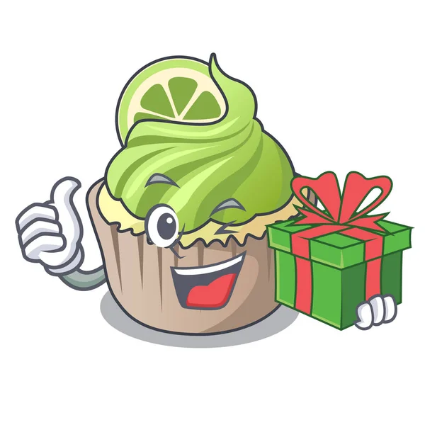 Limon Hediyelik cupcake maskot karikatür ile