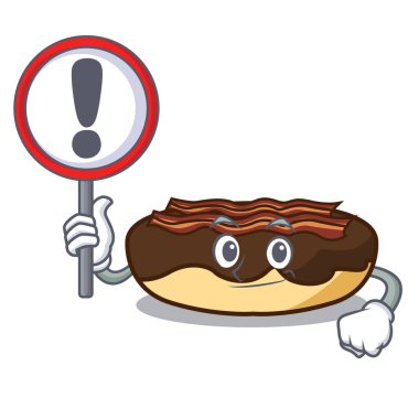 İşareti akçaağaç pastırma bar karakter karikatür ile