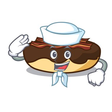 Denizci akçaağaç pastırma karakter karikatür bar