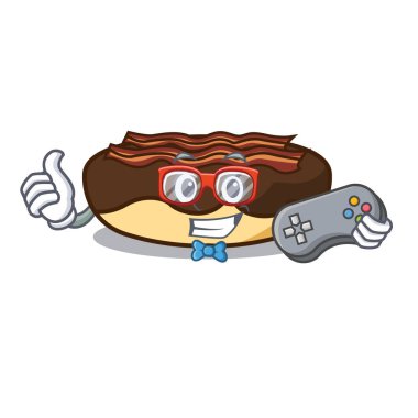 Oyun maple pastırma maskot karikatür bar