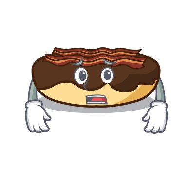 Korkarım akçaağaç pastırma maskot karikatür vektör çizim bar