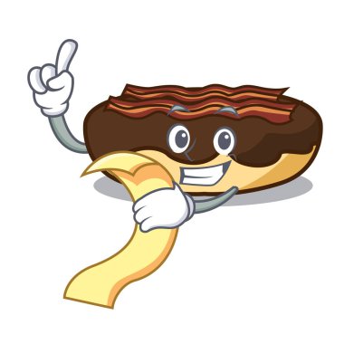 Maskot karikatür bar menü akçaağaç pastırma ile