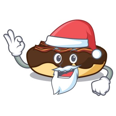 Santa akçaağaç pastırma maskot karikatür bar