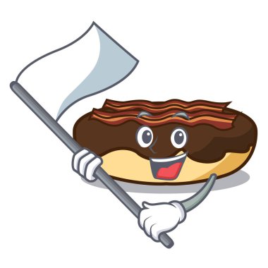 Bayrak akçaağaç pastırma bar maskot karikatür ile