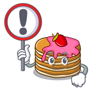 SignWith işareti gözleme ile çilek karakter karikatür ile