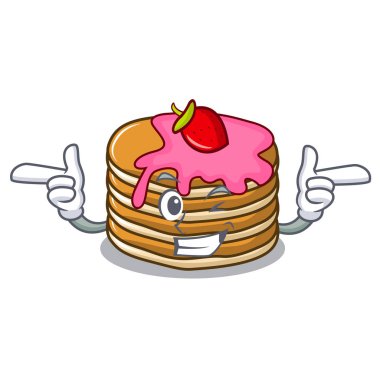 Wink gözleme çilek karakter karikatür ile