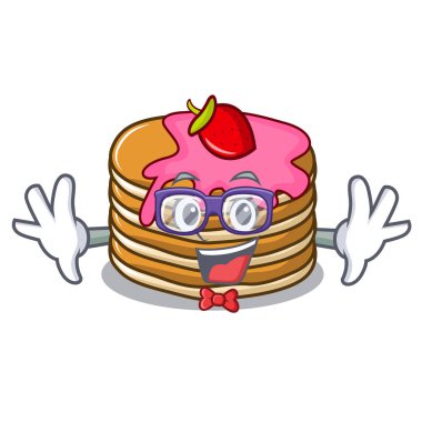 Geek gözleme çilek karakter karikatür ile