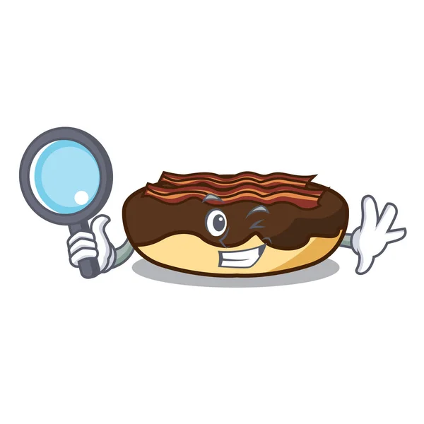 Dedektif akçaağaç pastırma karakter karikatür bar — Stok Vektör