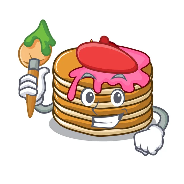 Sanatçı gözleme çilek karakter karikatür ile