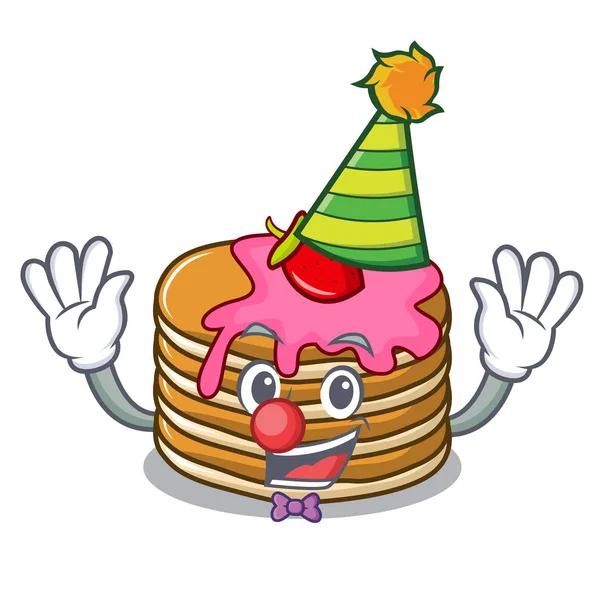 Palyaço gözleme çilek maskot karikatür ile