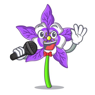 Şarkı columbine çiçek maskot çizgi film