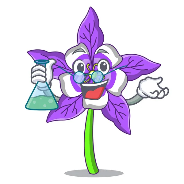 Profesör columbine çiçek karakter karikatür
