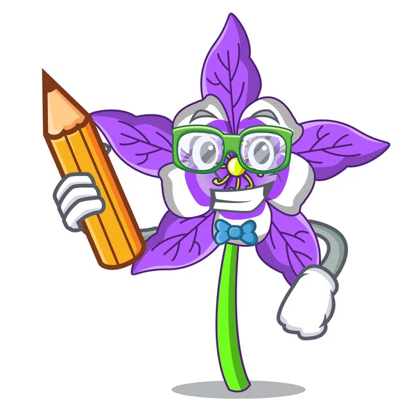 Öğrenci columbine çiçek karakter karikatür