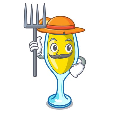 Çiftçi Mimoza karakter karikatür tarzı