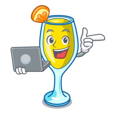 Dizüstü Mimoza karakter karikatür tarzı ile