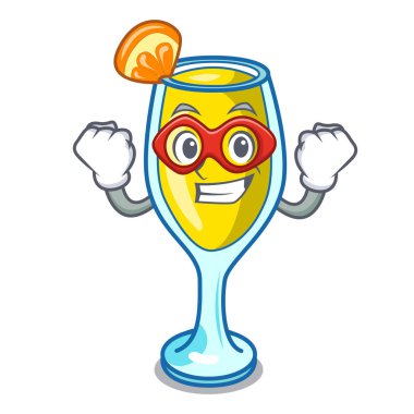 Süper kahraman Mimoza karakter karikatür tarzı