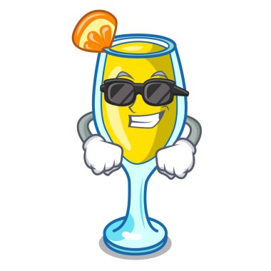 Süper cool Mimoza karakter karikatür tarzı