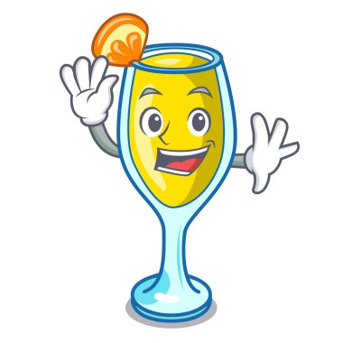 Mimoza karakter karikatür tarzı sallayarak