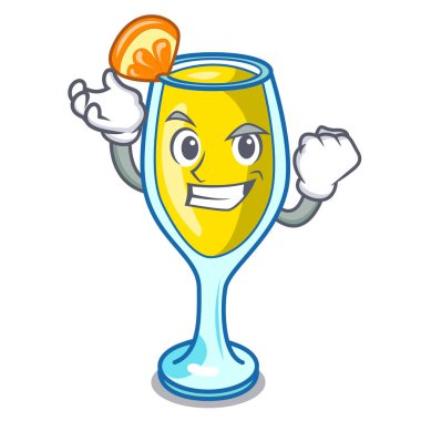 Başarılı Mimoza karakter karikatür tarzı