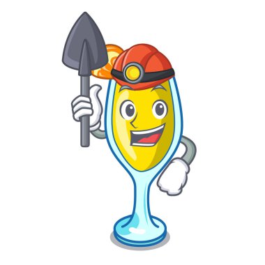 Madenci Mimoza maskot karikatür tarzı