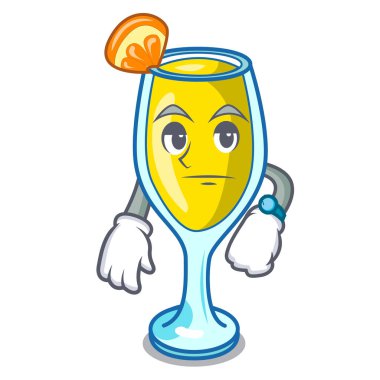 Mimoza maskot karikatür tarzı bekliyor