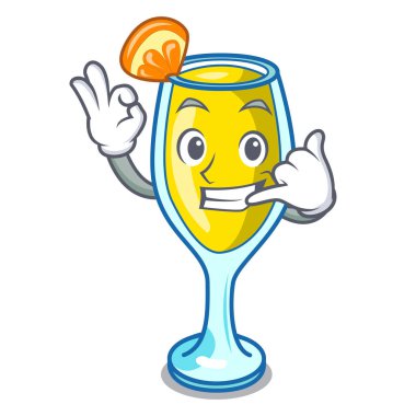 Mimoza maskot karikatür tarzı beni ara