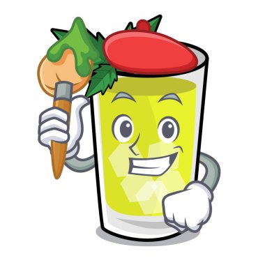 Sanatçı sakinleşmek karakter karikatür