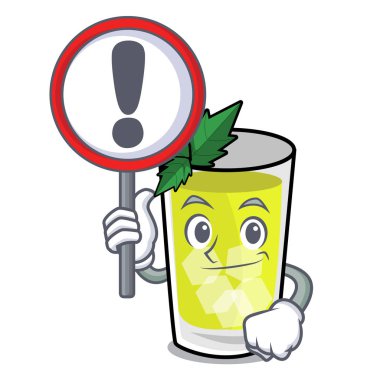 İşareti sakinleşmek karakter karikatür ile