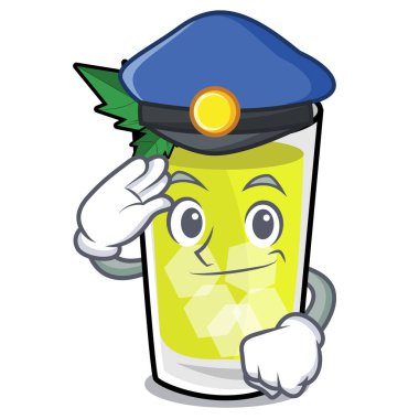 Polis sakinleşmek karakter karikatür