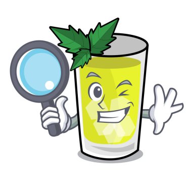 Dedektif sakinleşmek karakter karikatür