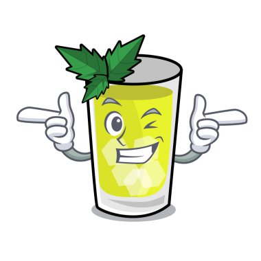 Wink sakinleşmek karakter karikatür