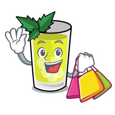 Sakinleşmek karakter karikatür alışveriş