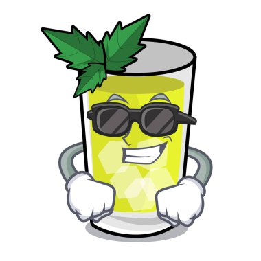 Süper cool sakinleşmek karakter karikatür