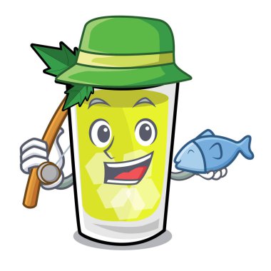 Balık tutma sakinleşmek maskot çizgi film