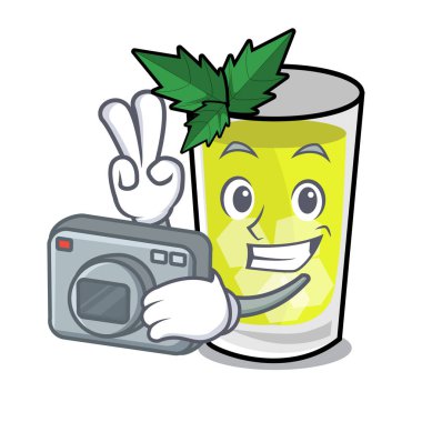 Fotoğrafçı sakinleşmek maskot çizgi film