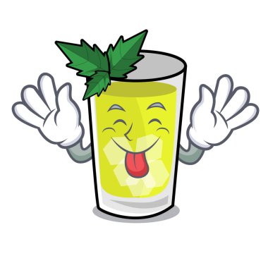 Sakinleşmek maskot karikatür dil