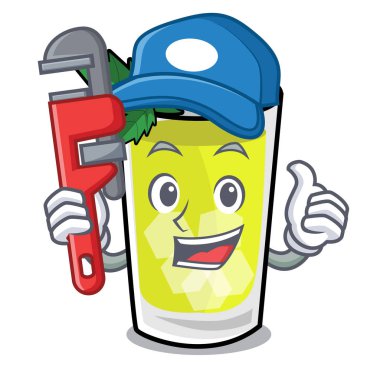 Tesisatçı sakinleşmek maskot çizgi film