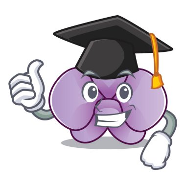 Mezuniyet orkide çiçek karakter karikatür