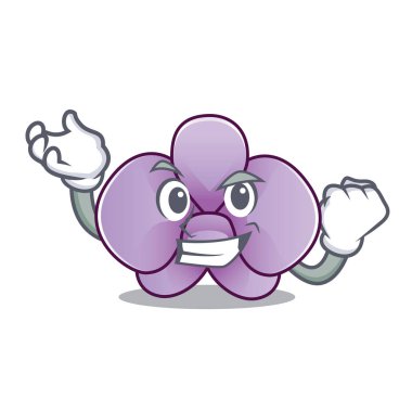 Başarılı orkide çiçek karakter karikatür